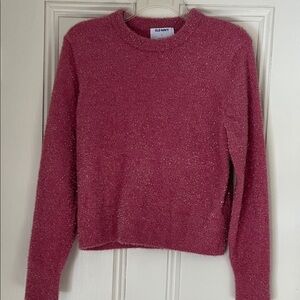 Old Navy Women's Fuchsia sparkle Crew Neck Sweater small